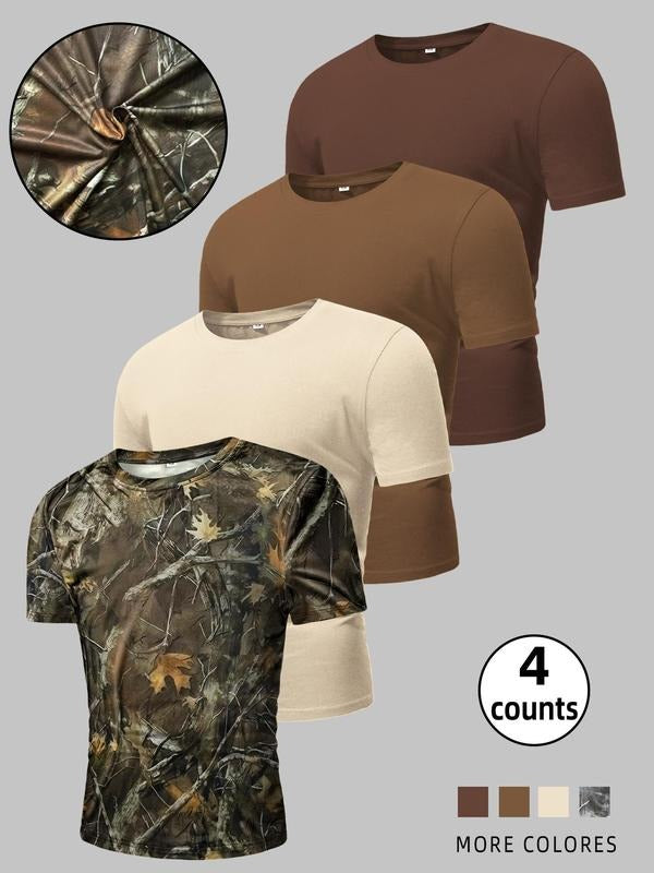 Men's Short Sleeve Tee, Regular Fit Casual Comfy Round Neck T-shirt for Daily Wear, Men's Top for All Seasons Hoodie,...
