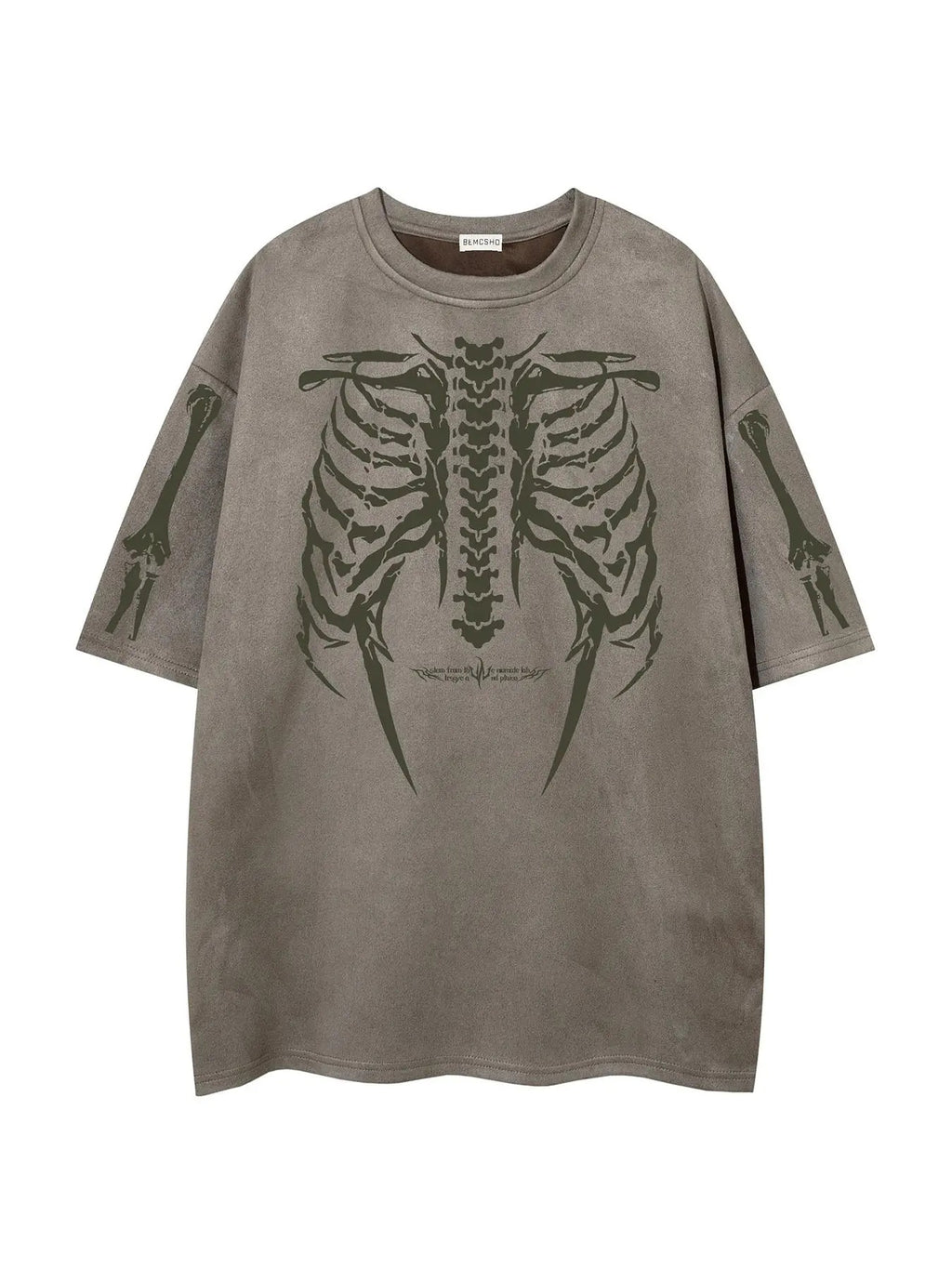 Men's Skeleton Print Short Sleeve Tee, Loose Casual Fashion T-shirt for Summer, Men's Top for Daily Wear Hoodie, Sweatshirt