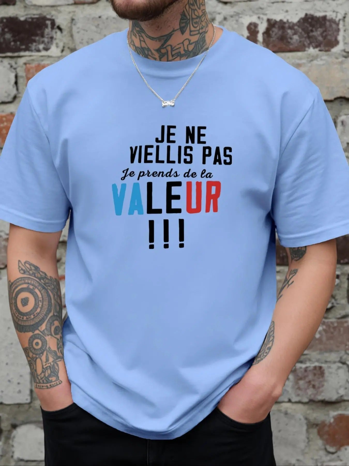 Men's Slogan Print Round Neck Tee, Regular Fit Casual Short Sleeve Crew Neck T-Shirt for Daily Wear, Men's Top for All...