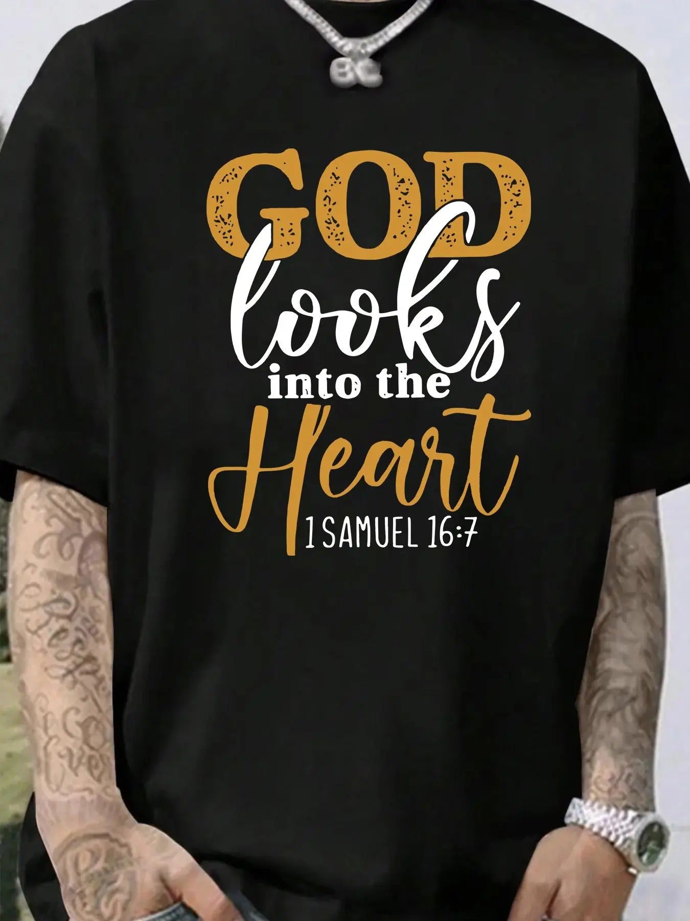 Men's Slogan Print Round Neck Tee, Regular Fit Fashion Short Sleeve Casual T-shirt for Daily Outdoor Wear, Casual Comfy...