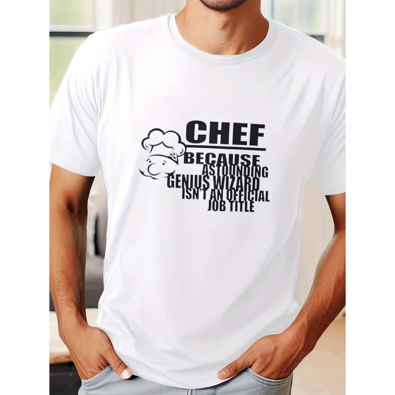 Men's Summer Short sleeve T-shirt, front print
