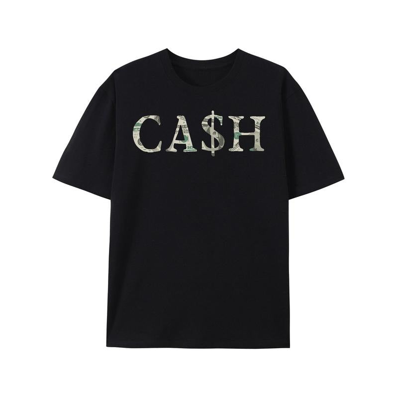 Men's US Dollar Print Cotton T-Shirt