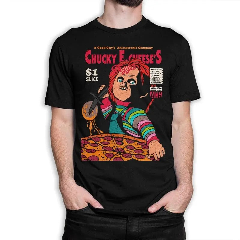 Chucky Pizza Funny T-Shirt / Child's Play Shirt / Men's Women's All Sizes Hoodie, Sweatshirt | UrbanDripWear.com
