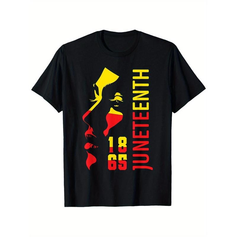 Men's Women'sJuneteenth 1865 African American Freedom Day  T-Shirt - Vibrant Color Block Print with Unity Hands & Freedom...