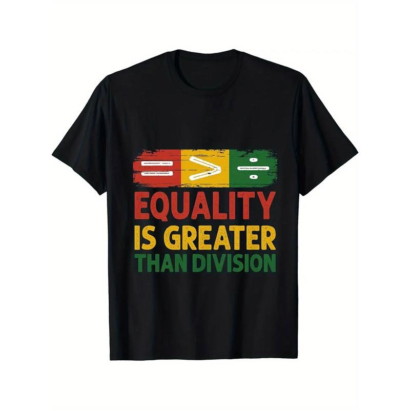 Men's and Women's Juneteenth Equality Is Greater Than Division Graphic T-Shirt
