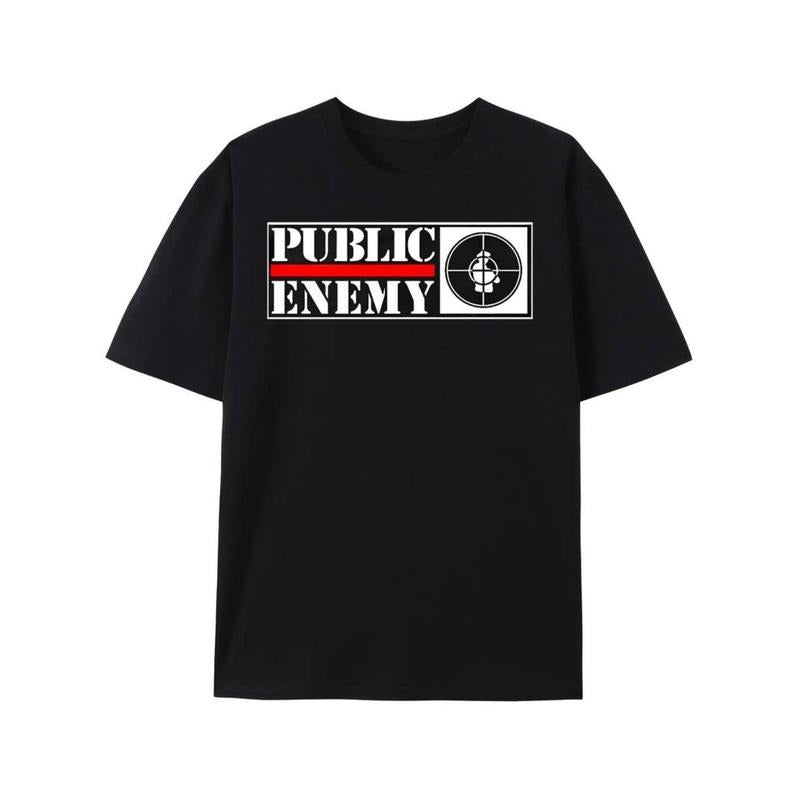 Men's pattern T-shirt - Bold letter and target design style. Regular round neck casual T-shirt, suitable for outdoor...