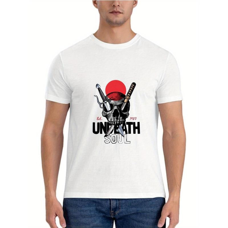Men's stylish Casual print T-shirt - Short sleeve, comfortable and stylish T-shirt top for everyday wear