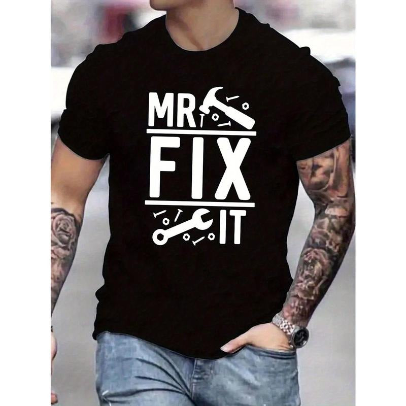 Men's summer tools and lettering printed casual t-shirts made in usa Hoodie, Sweatshirt | UrbanDripWear.com