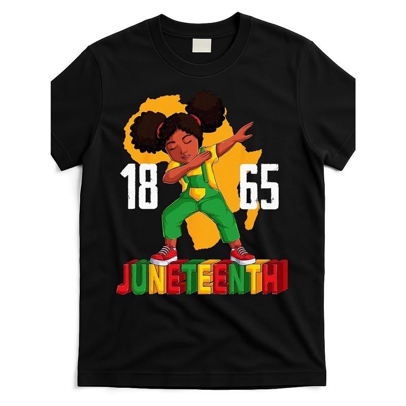 MenWomenJuneteenth Dabbing African Graphic T-Shirt - 1865 Freedom Celebration Design, 100% Pre-Shrunk Cotton,Streetwear,...