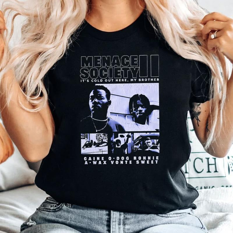 Menacee II Socjety Heavyweight Shirt, 90s MovieShirt, Menace to Society Tee Hoodie, Sweatshirt | UrbanDripWear.com