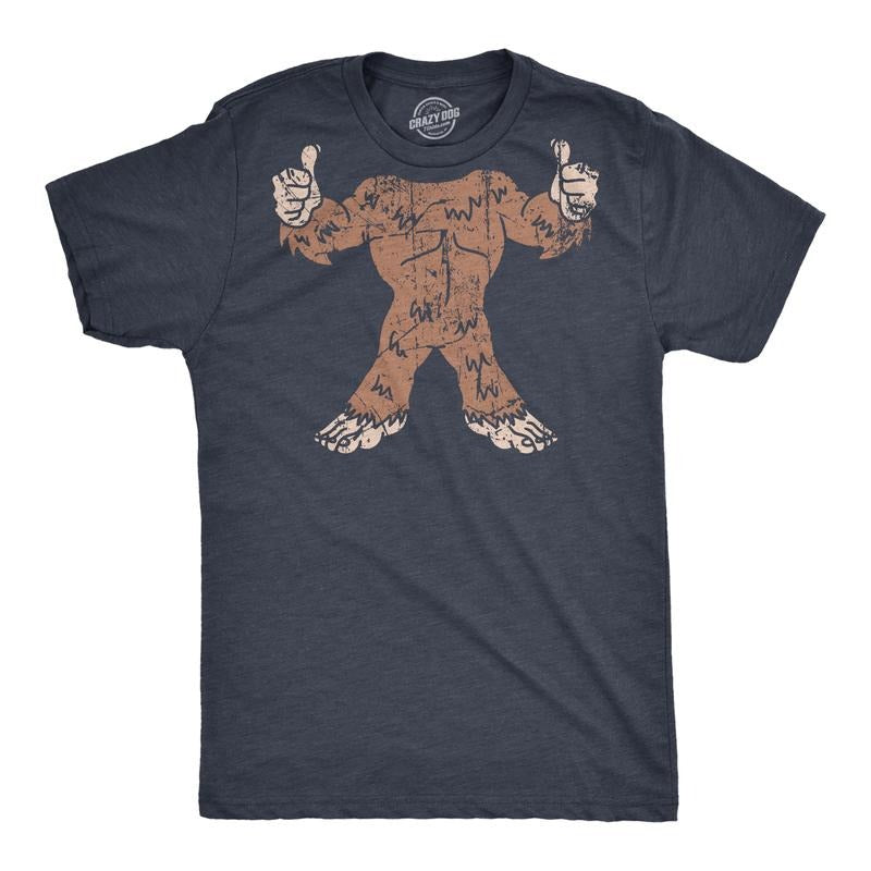 Mens Bigfoot Body T Shirt Funny Huge Hairy Sasquatch Frame Tee for Guys Mens Funny T Shirts Cool Tees Soft Stylish Casual...
