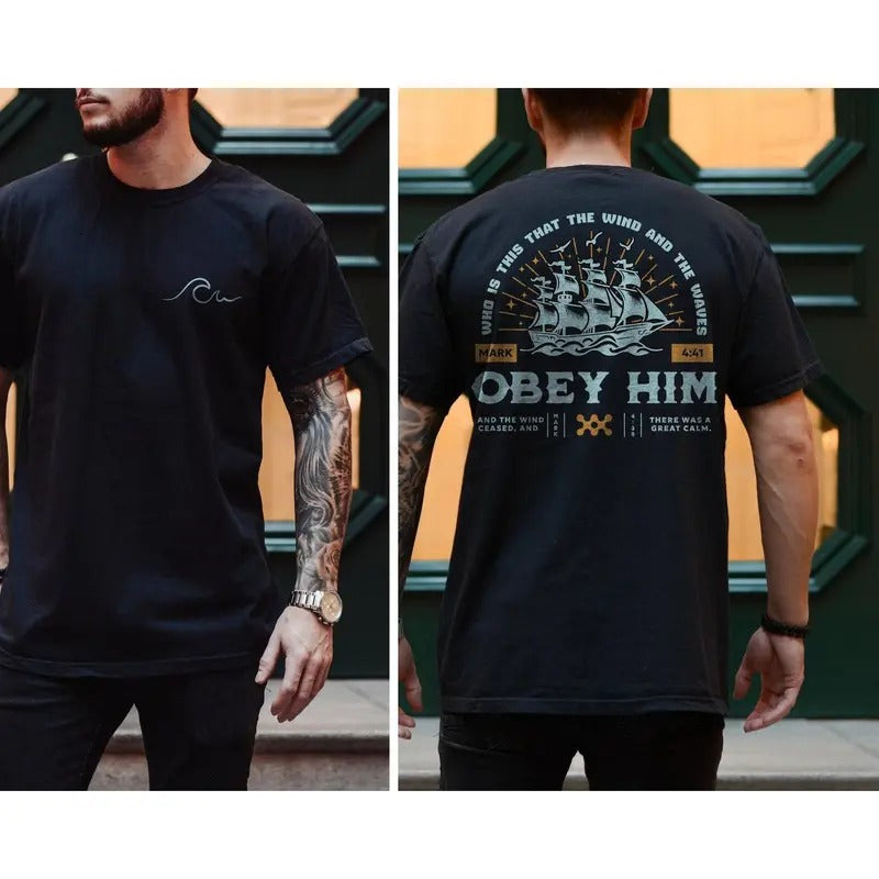 Mens Christian Shirt Christianity Gift for Him Bible Verse Shirt Christian Clothing TShirt Religious Faithful Gifts for...