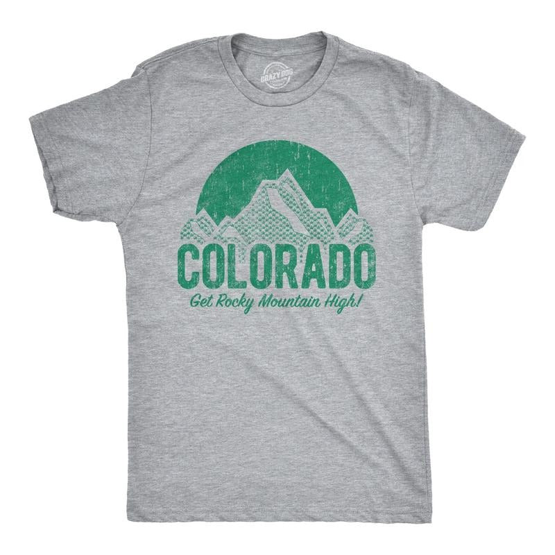 Mens Colorado Get Rocky Mountain High Tshirt Funny 420 Marijuana Tee Hoodie, Sweatshirt | UrbanDripWear.com