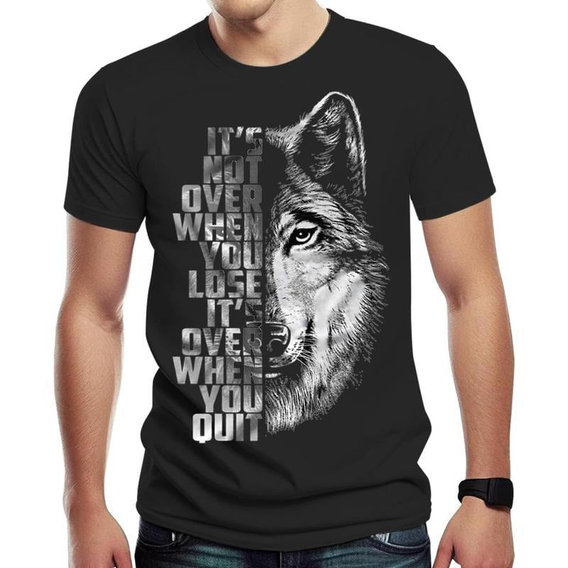 Mens Cool Wolf 3D Print Tshirt Summer Trend T Shirt Motivational T-Shirt Tops made in usa Hoodie, Sweatshirt