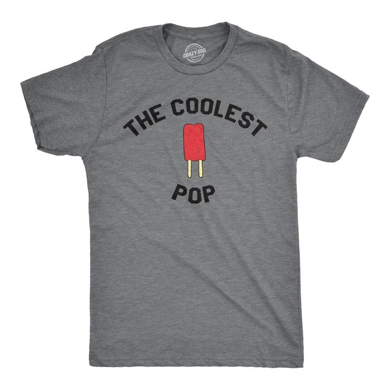 Mens Coolest Pop Funny Best Dad Ever Cool Fathers Day Novelty Graphic T shirt Mens Funny T Shirts Cool Tees Soft Stylish...
