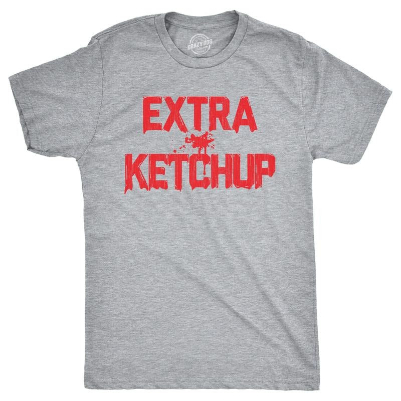 Mens Extra Ketchup T Shirt Funny Tomato Condiment Lovers Tee for Guys Mens Funny T Shirts Cool Tees Soft Stylish Casual...