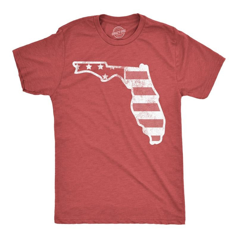 Mens Funny T Shirts American Flag Florida Awesome Fourth Of July Tee For Men Mens Funny T Shirts Cool Tees Soft Stylish...