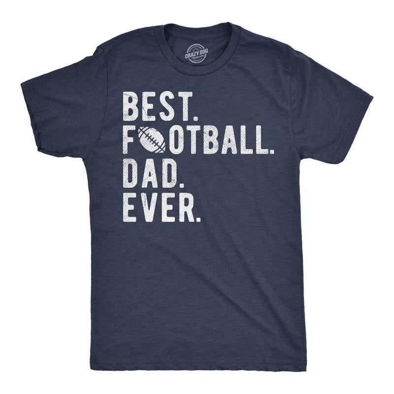 Mens Funny T Shirts Best Football Dad Ever Sarcastic Fathers Day Graphic Novelty Tee For Men Mens Funny T Shirts Cool...