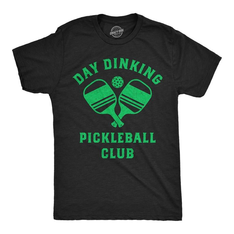 Mens Funny T Shirts Day Dinking Pickleball Club Sarcastic Graphic Novelty Tee For Men Mens Funny T Shirts Cool Tees Soft...