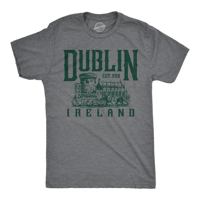 Mens Funny T Shirts Dublin Ireland Sarcastic St Patricks Day Graphic Graphic Novelty Tee For Men Mens Funny T Shirts Cool...