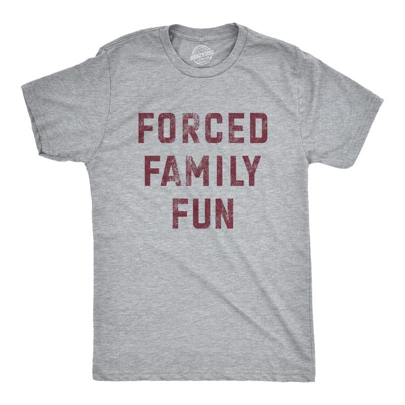 Mens Funny T Shirts Forced Family Fun Sarcastic Graphic Novelty Tee For Men Mens Funny T Shirts Cool Tees Soft Stylish...