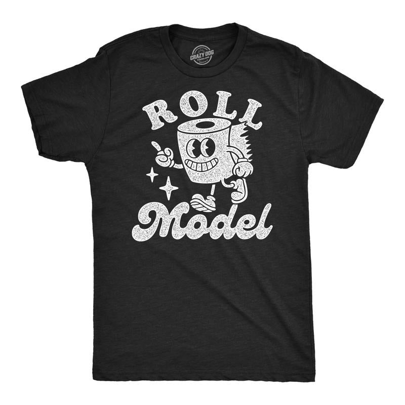 Mens Funny T Shirts Roll Model Sarcastic Toilet Paper Graphic Novelty Tee For Men Mens Funny T Shirts Cool Tees Soft...