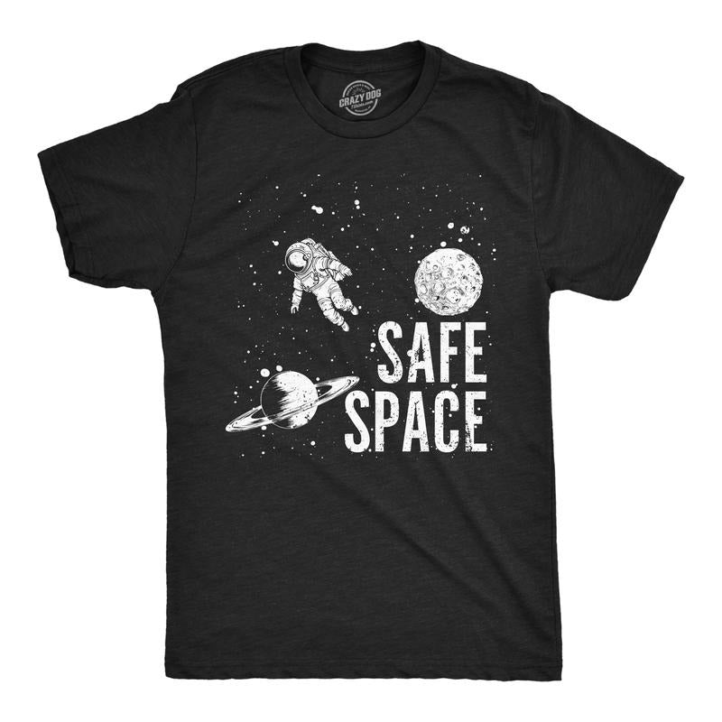 Mens Funny T Shirts Safe Space Sarcastic Astronaut Graphic Tee For Men Mens Funny T Shirts Cool Tees Soft Stylish Casual...