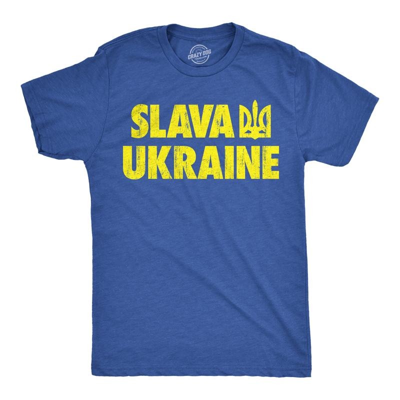 Mens Funny T Shirts Slava Ukraine Support Graphic Novelty Tee For Men Mens Funny T Shirts Cool Tees Soft Stylish Casual...