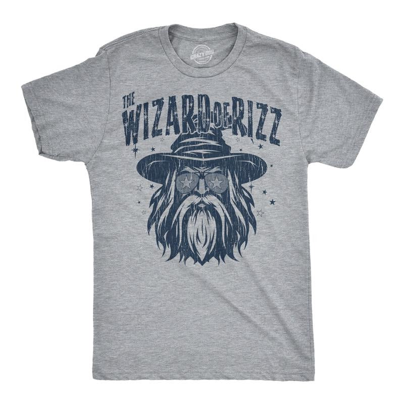 Mens Funny T Shirts The Wizard Of Rizz Sarcastic Graphic Novelty Tee For Men Mens Funny T Shirts Cool Tees Soft Stylish...