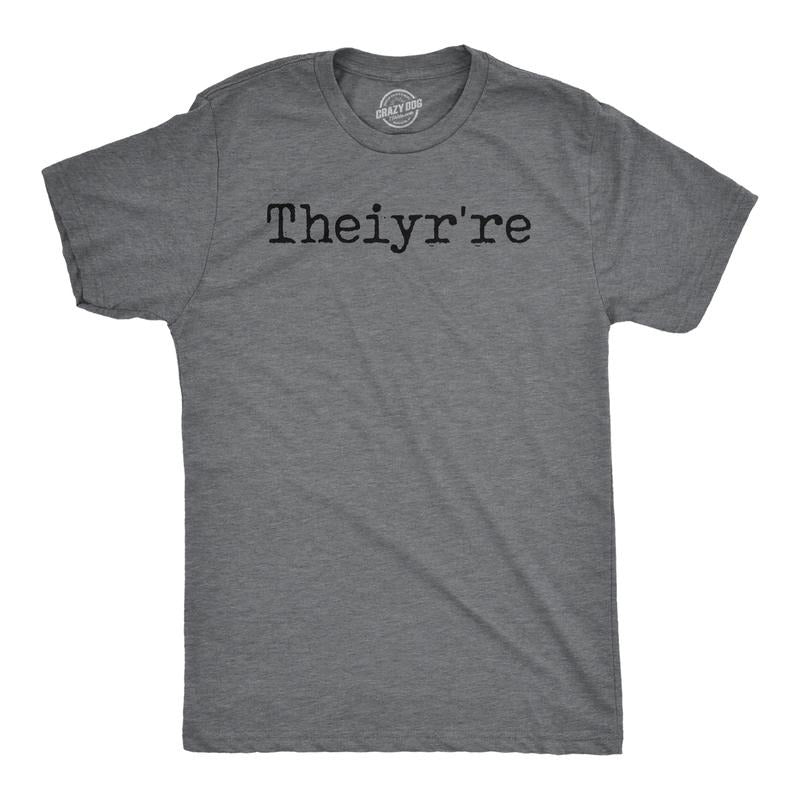 Mens Funny T Shirts Theiyr're Spelling Joke Sarcastic Tee for Men Mens Funny T Shirts Cool Tees Soft Stylish Casual...