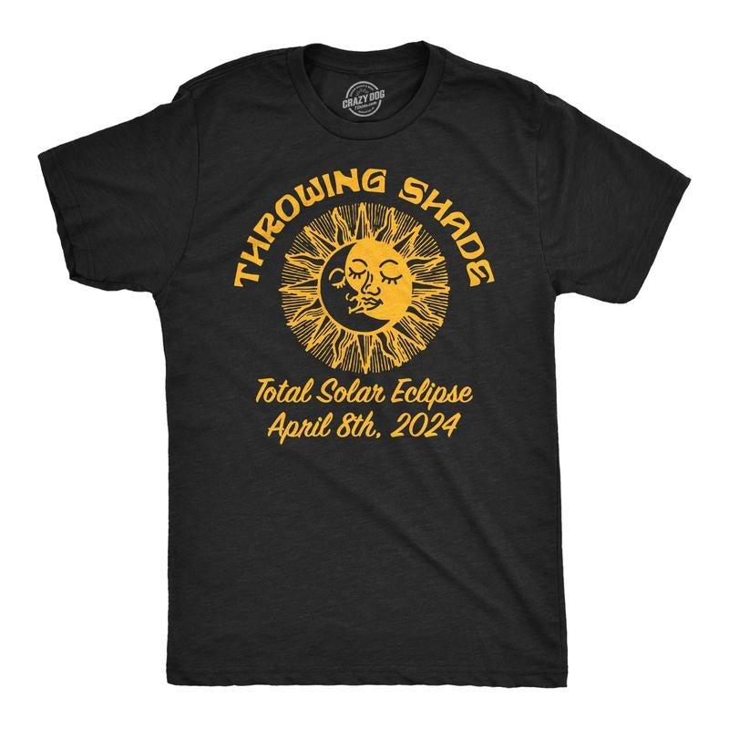 Mens Funny T Shirts Throwing Shade Sarcastic Solar Eclipse Tee For Men Hoodie, Sweatshirt | UrbanDripWear.com