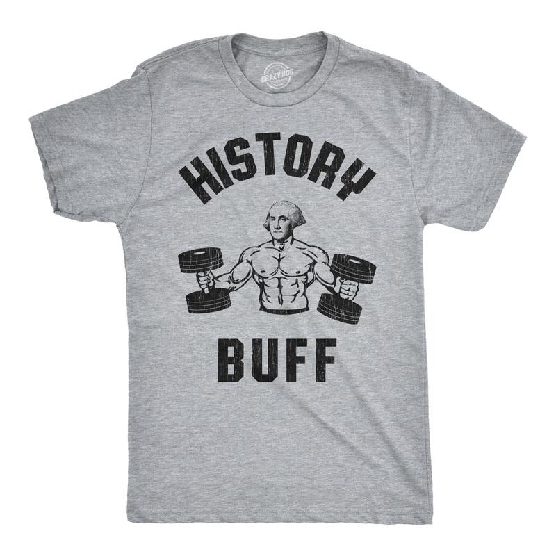 Mens History Buff T Shirt Funny George Washington 4th of July Tee Mens Funny T Shirts Cool Tees Soft Stylish Casual...
