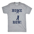 Mens Home Run Golf T Shirt Funny Sarcastic Sports Tee Mens Funny T Shirts Cool Tees Soft Stylish Casual Menswear Golf Apparel for Men Funny Baseball Short Sleeve Novelty Tees for Guys Light Grey