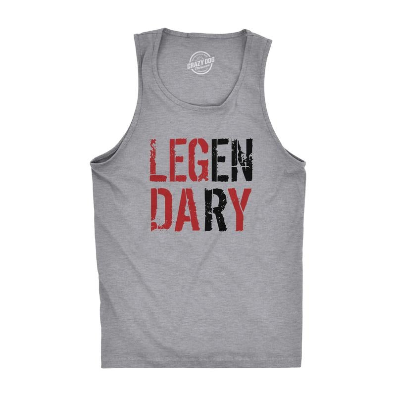 Mens Legendary Leg Day Tank Top Funny Lifting Workout Exercise Shirt Hoodie, Sweatshirt | UrbanDripWear.com