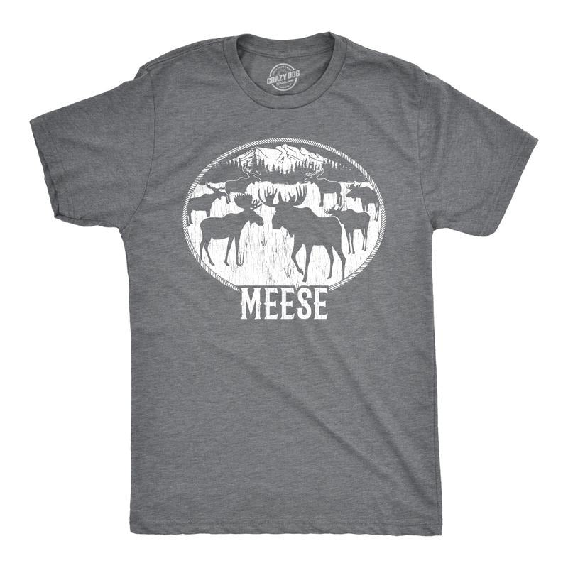 Mens Meese T Shirt Funny Moose Hilarious Sarcastic T Shirt Mens Funny T Shirts Cool Tees Soft Stylish Casual Menswear...