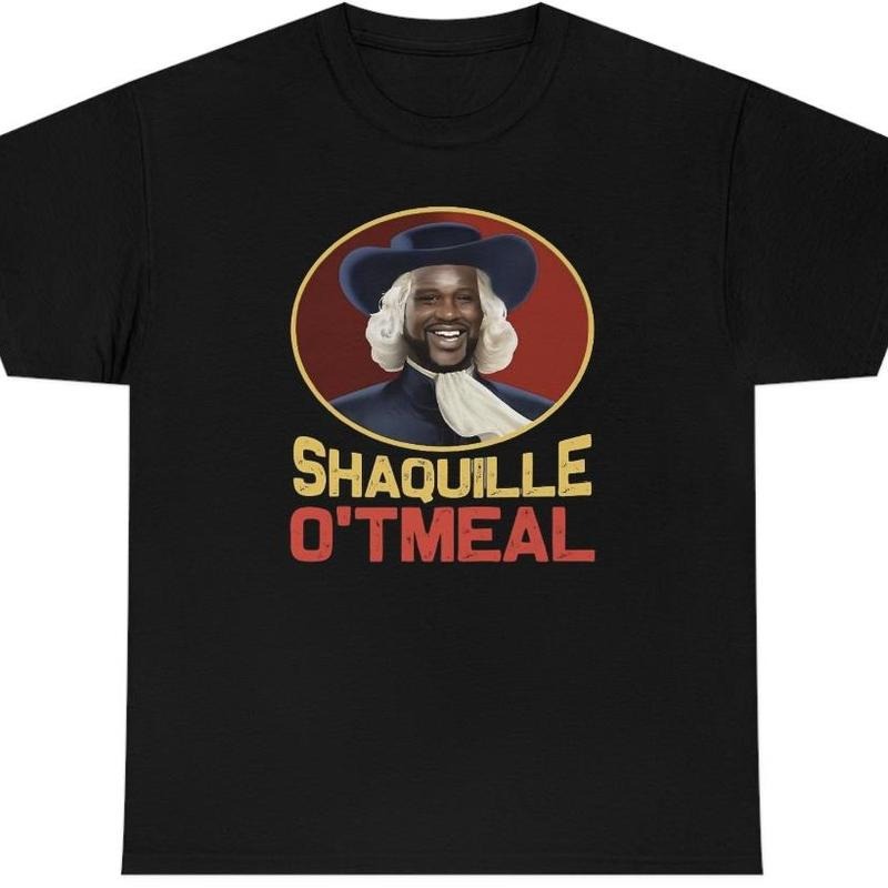 Mens Shaquille O'Tmeal T-Shirt Funny Shaq O Neal Oatmeal Styled Novelty Humor T-Shirt DRG, Shaq Icy Hot Commerical...