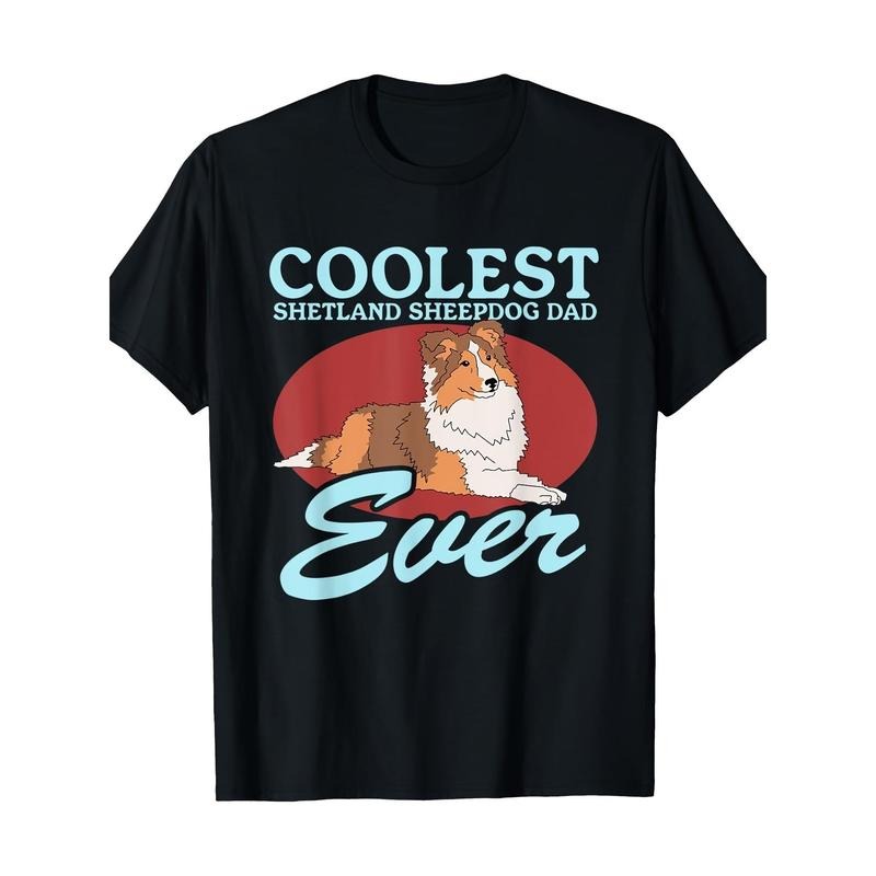Mens Shetland Sheepdog Dad Dog Owner Sheltie T-Shirt 100% Cotton 220g  made in usa Hoodie, Sweatshirt | UrbanDripWear.com