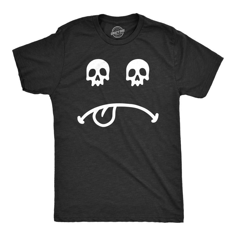 Mens Skull Eyes Smile T Shirt Funny Spooky Dead Eye Face Novelty Tee For Guys Mens Funny T Shirts Cool Tees Soft Stylish...