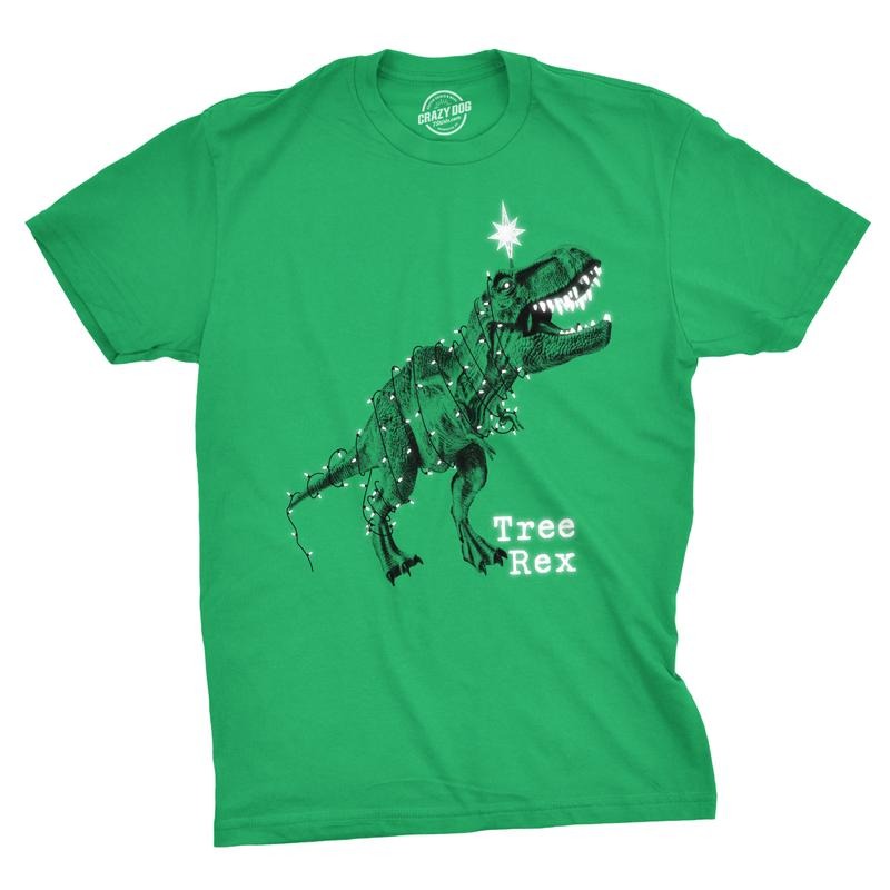 Mens Tree Rex T shirt Funny Christmas T Rex Dinosaur Gag Gift for Dad Sarcasm Mens Funny T Shirts Cool Tees Soft Stylish...
