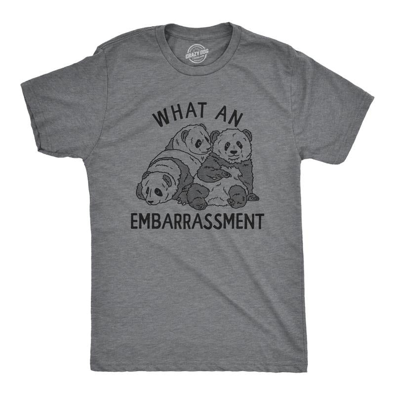 Mens What An Embarrasment T Shirt Funny Panda Bear Joke Tee For Guys Mens Funny T Shirts Cool Tees Soft Stylish Casual...