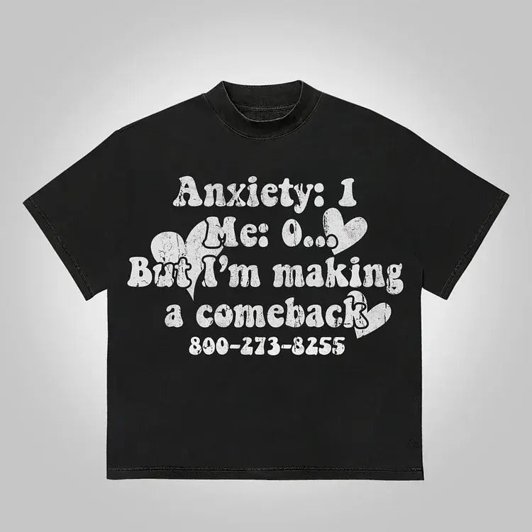 Mental Health I'm Making A Comeback Cotton T-Shirt mens  clothing Crewneck Menswear Hoodie, Sweatshirt | UrbanDripWear.com