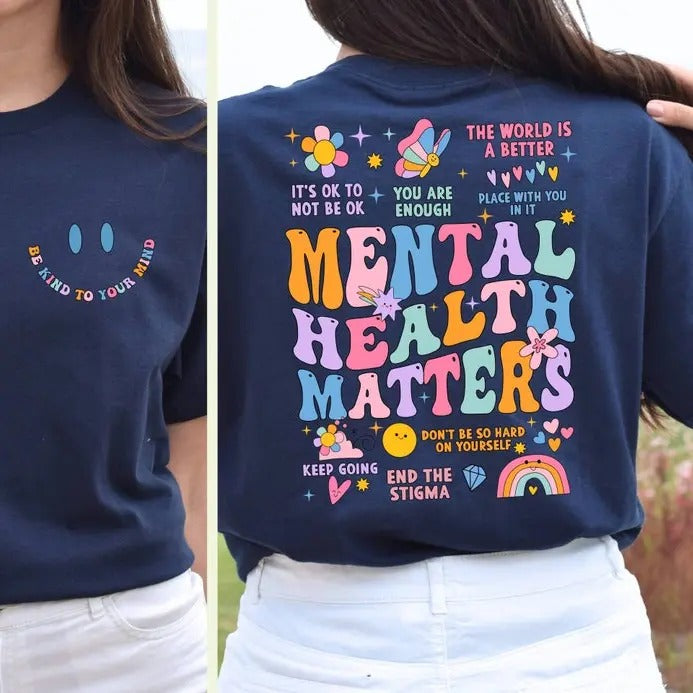 Mental Health Matters Shirt Breathable Casual Outfit Breathable Casual Breathable Casual Comfort Comfortable Top Tshirt...