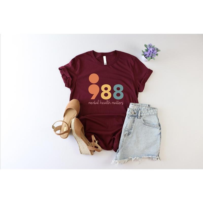 Mental Health Matters Shirt Tomorrow Needs You Shirt Suicide Awareness Shirt Motivational Gift Semicolon Shirt 988 Shirt...