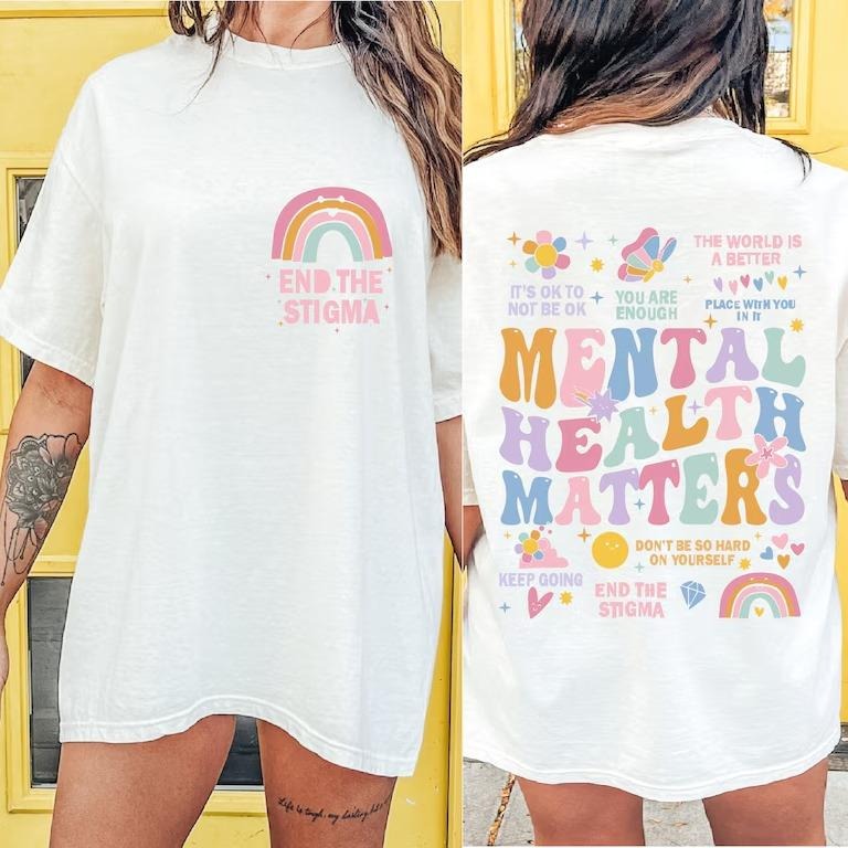 Mental Health Matters Shirt, Mental Health Matters Sticker Tee, Retro Nurse, Nurse Life, Gift For Nurse Hoodie, Sweatshirt