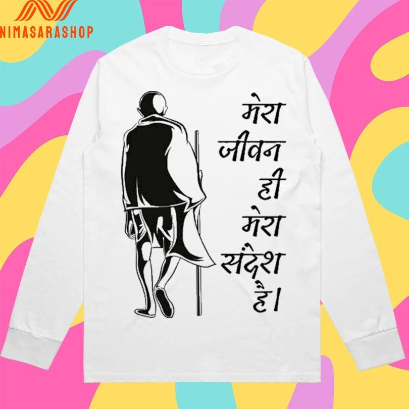 Mera Jeevan Mera Sandesh Gandhi Shirts