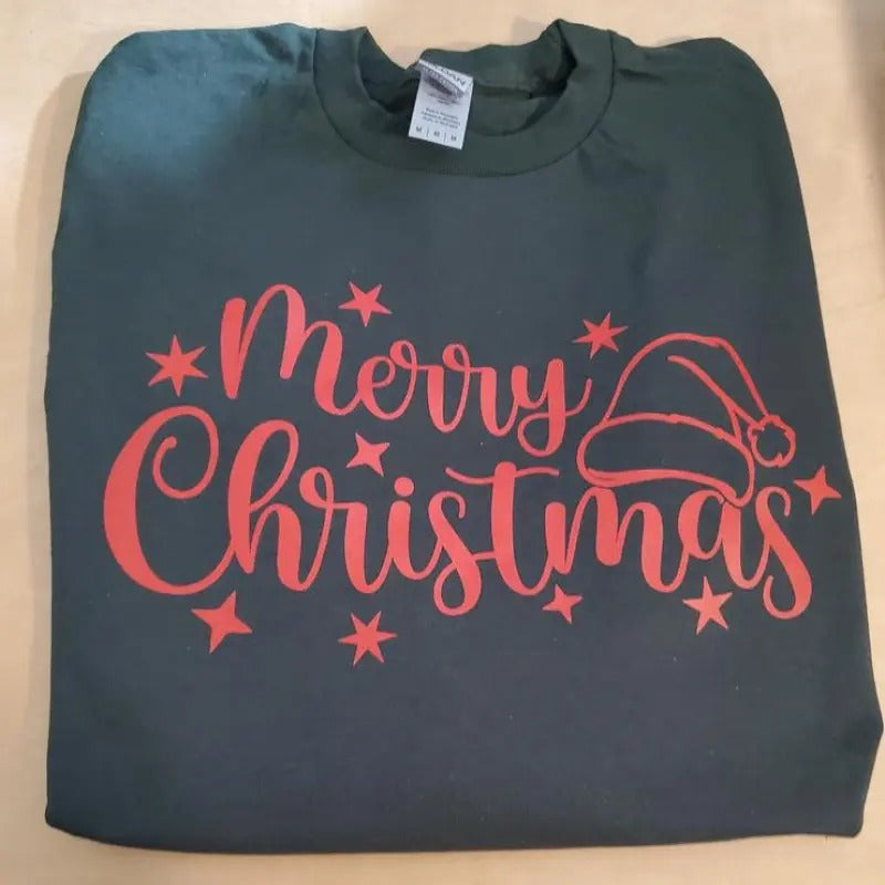 Merry Christmas Screen Print Transfer ONLY- This is NOT a T-Shirt Hoodie, Sweatshirt | UrbanDripWear.com