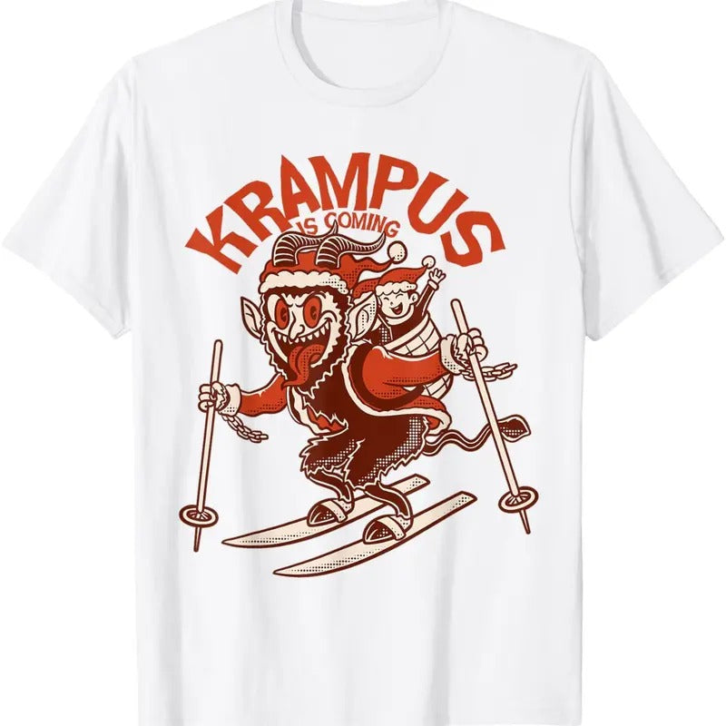 Merry Creepmas: Krampus is Coming - Ugly Christmas Horror T-Shirt Hoodie, Sweatshirt | UrbanDripWear.com