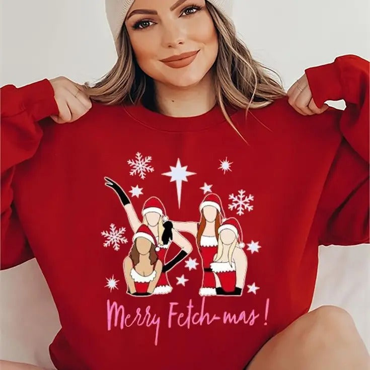 Merry Fetch-mas Sweatshirt, Merry Christmas Sweatshirt, Girls Merry Christmas Sweatshirt, Christmas Girls Sweatshirt,...