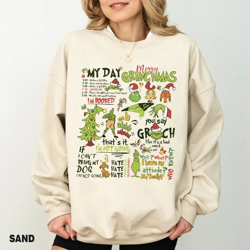 Merry Grinchmas Sweatshirt, Christmas Grinch Sweatshirt, Funny Christmas Hoodie, Christmas Hoodie and Sweater, Christmas...