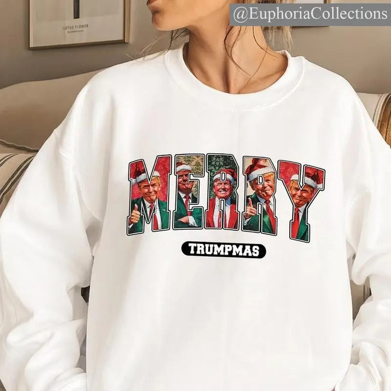 Merry Trummas Christmas Shirt, Sweater, Hoodie, #Trump Christmas Shirt, President Shirt, Christmas Gift , Global Trending...